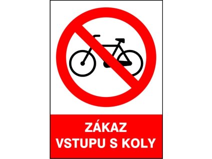 Samolepka Zákaz vstupu s koly, A4