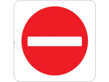 Samolepka Nevstupovat tímto směrem, 11x11 cm