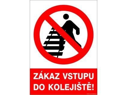 Samolepka Zákaz vstupu do kolejiště!, A4