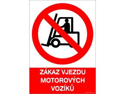 Samolepka Zákaz vjezdu motorových vozíků