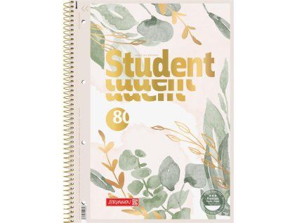 Blok Student Eukalyptus, A4 linka, 80 listů