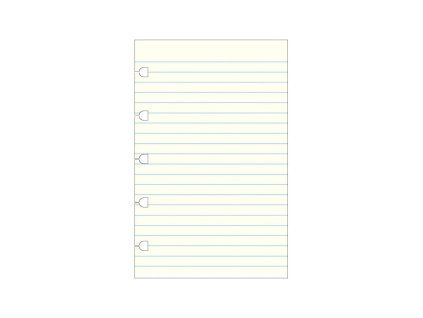 Náplň do bloku Notebook Filofax A7, linka, 32 listů