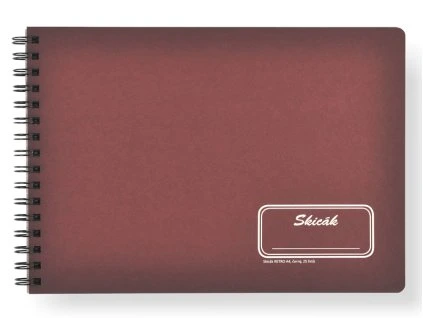 Skicák A4 Retro Bobo, 25 černých listů