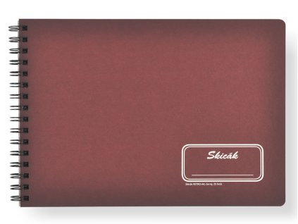 Skicák A4 Retro Bobo, 25 černých listů