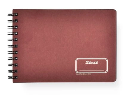 Skicák A5 Retro Bobo, 25 černých listů