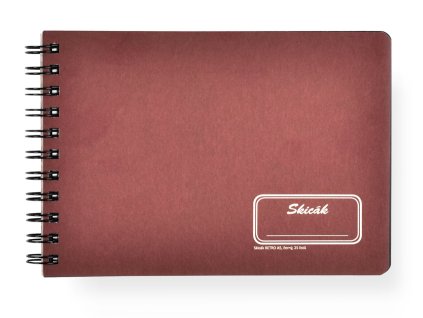 Skicák A5 Retro Bobo, 25 černých listů