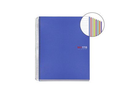 Blok A4 Miquelrius Basic modrý, 70 g, spirála, 200 listů, linka