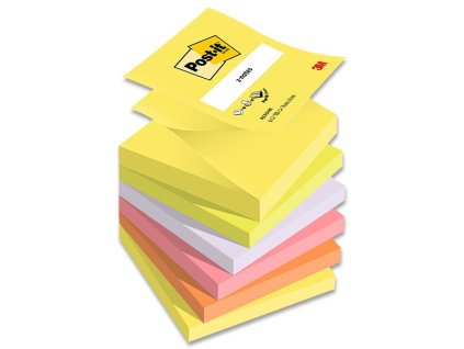 Samolepicí bloček Post-it Z-notes SUPER STICKY neon, 100 lístků, mix barev