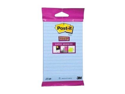 Samolepicí bloček, 102 x 152 mm, Post-it, 45l., světle modrý