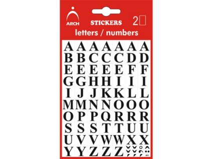 Samolepicí písmena A-Z, 10 mm, černá