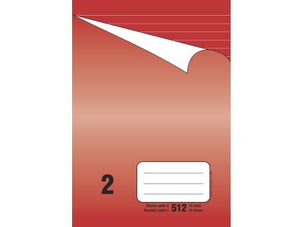 Sešit 512, 10 listů, linkovaný, A5