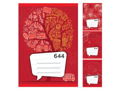 Sešit 644, 40 listů, linkovaný, A6