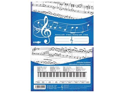 Notový sešit A5, 8 listů