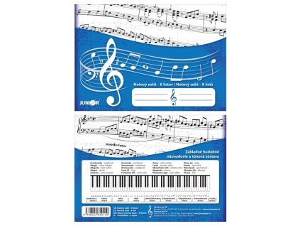 Notový sešit A5, 8 listů