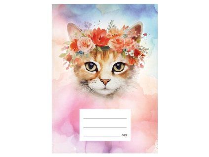 Sešit A5 523 Cat, 20 listů, linkovaný