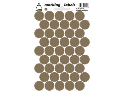 Samolepicí kolečka 17 mm, hnědá, 45 ks