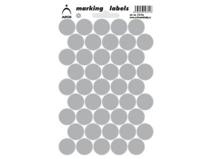 Samolepicí kolečka 17 mm, šedá, 45 ks