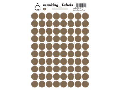 Samolepicí kolečka 12 mm, hnědá, 80 ks