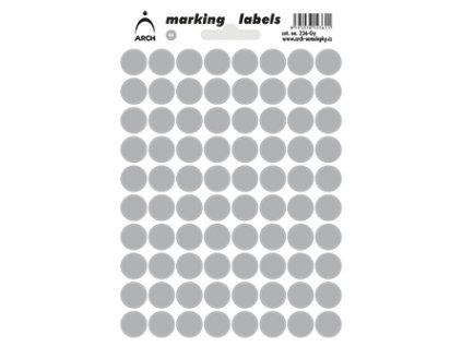 Samolepicí kolečka 12 mm, šedá, 80 ks