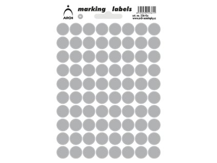 Samolepicí kolečka 12 mm, šedá, 80 ks