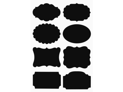 Samolepky popisovací tabulové, 16 ks