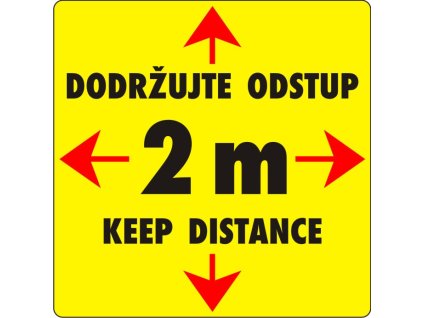 Samolepka Dodržujte odstup