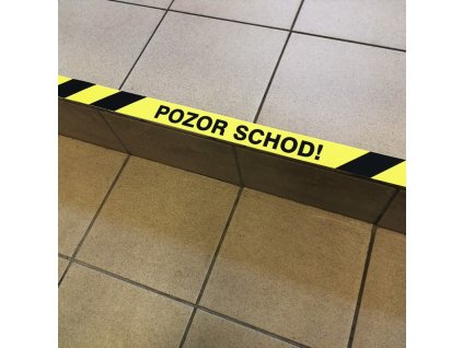 Samolepka Pozor schod! 100 x 5 cm