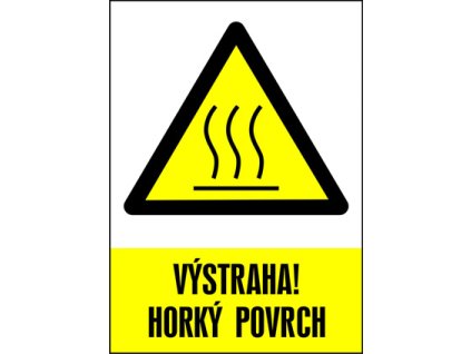 Samolepka Výstraha Horký povrch!, A4