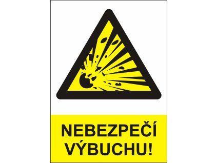 Samolepka Nebezpečí výbuchu! různé velikosti