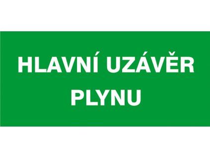 Samolepka Hlavní uzávěr plynu