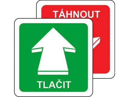 Samolepa Táhnout / Tlačit, 11 x 11 cm