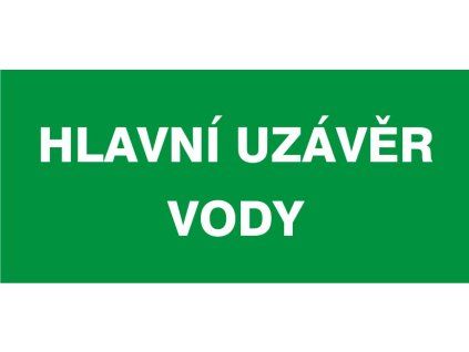 Samolepa Hlavní uzávěr vody, 21 x 10 cm