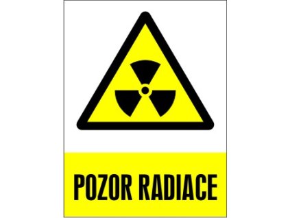 Samolepka Pozor radiace!, A4