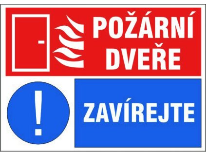 Samolepka Požární dveře, A4