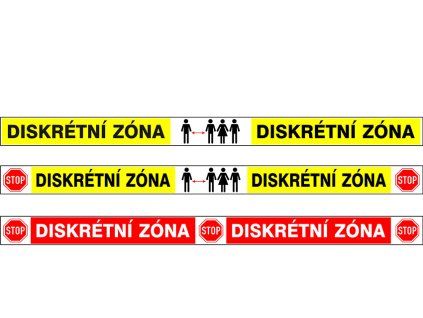 Samolepka Diskrétní zóna, 150x10 cm