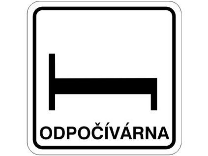 Samolepka Odpočívárna - různé velikosti