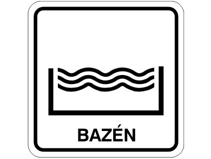 Samolepka Bazén, 11x11 cm
