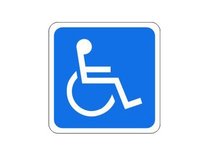 Samolepka vozíčkář (invalida), 30x30 cm