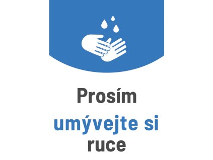 Samolepka Prosím umývejte si ruce, A4