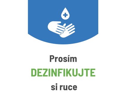Samolepka Prosím dezinfikujte si ruce, A4