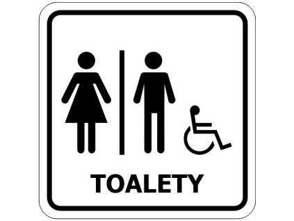 Samolepka Toalety, 8x8 cm