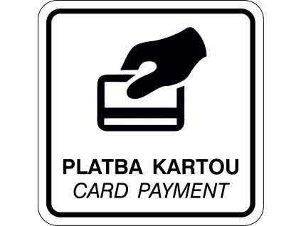Samolepka Platba kartou/Card payment