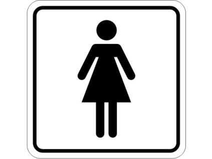 Samolepka WC ženy, 8x8 cm