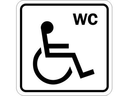 Samolepka WC pro invalidy, 11x11 cm