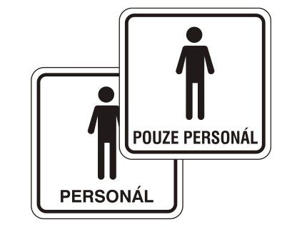 Samolepka Personál, 11x11 cm