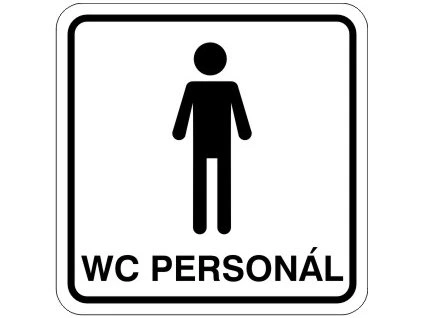 Samolepka WC personál, 11x11 cm (Varianta muži)