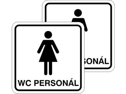 Samolepka WC personál, 11x11 cm