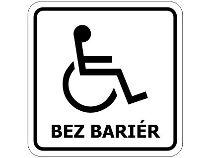 Samolepka Bezbariérový vstup, 8x8 cm