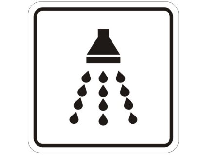 Samolepka Sprcha, 11x11 cm (Varianta A)