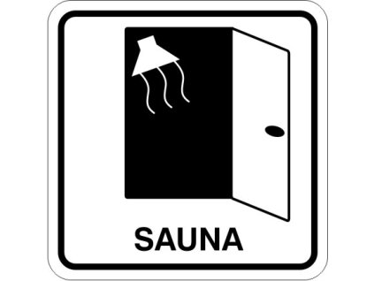 Samolepka Sauna, 8x8 cm